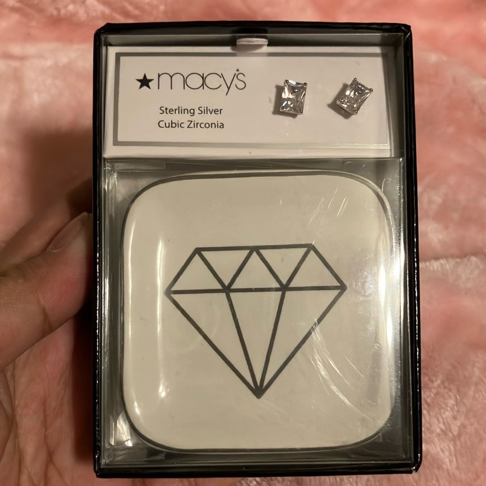 Macys sterling silver earrings